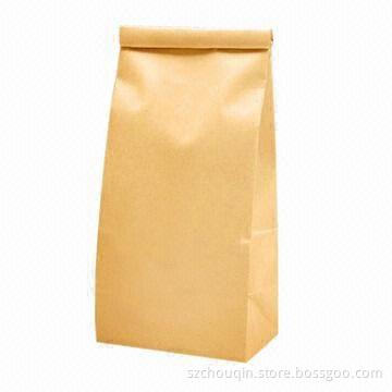 Paper Bag for Coffee and Tea, Tin Tie Wrap or Zip Lock, Stand Up and Side Gusset, Degassing Valve